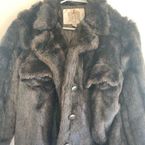 Faux fur high fashion winter jacket
